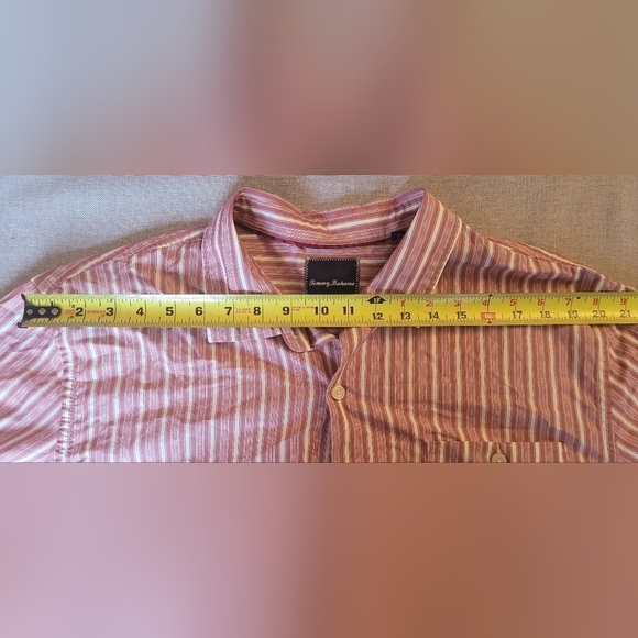 Tommy Bahama $148 Men's Pink Mauve Striped Casual Long Sleeve Button Down Shirt - Picture 9 of 11